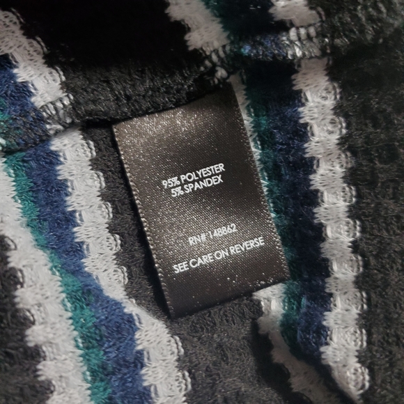 Torrid Black Stripe Lace-up Henley Top - Picture 7 of 8